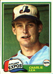 1981 Topps Baseball Cards      293     Charlie Lea RC